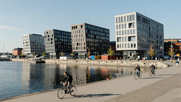 Aarhus harbor with modern Danish architecture - Denmark's cultural capital for dating