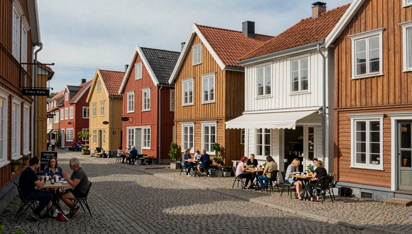 Gothenburg Haga district with charming wooden houses and cafes - relaxed Swedish dating city