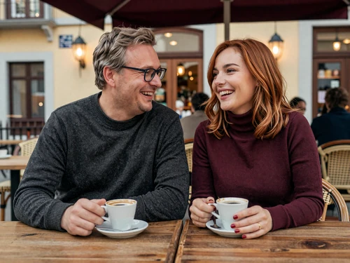 Tom and Anna, a HappyCity couple who connected online and are now engaged