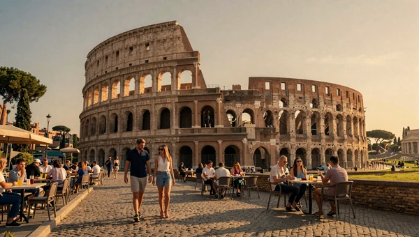 Rome at golden hour - romantic setting for meeting Italian women in the Eternal City