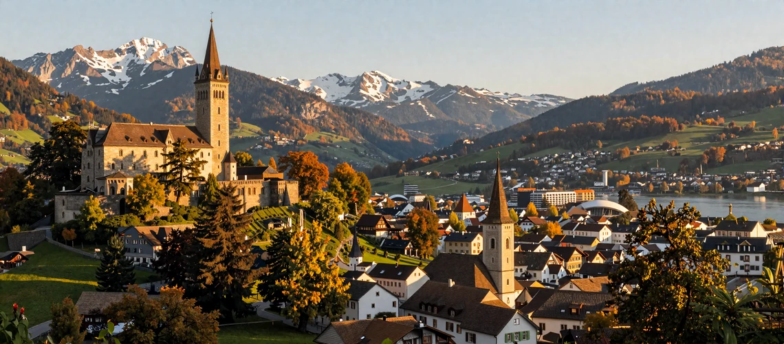 Vaduz Castle overlooking the Rhine Valley in Liechtenstein - iconic romantic setting for meeting Liechtenstein women
