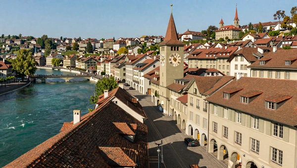 Bern old town and Aare River - Switzerland's charming capital for meeting genuine Swiss women