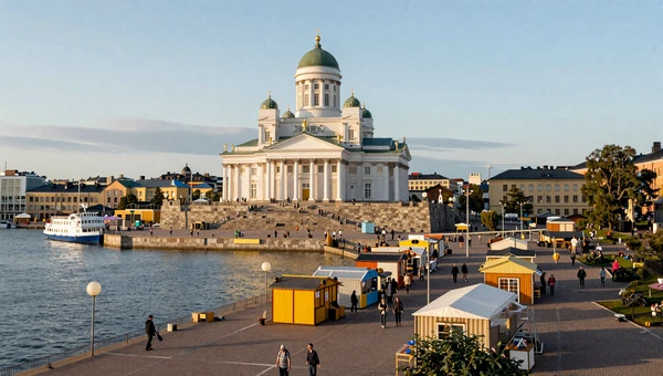 Helsinki waterfront and Cathedral at Market Square - top city for meeting Finnish women for dating