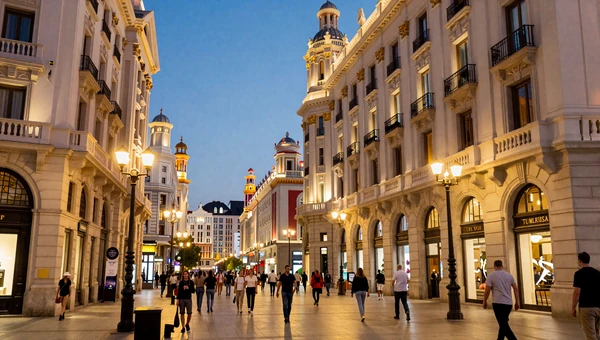 Madrid Gran Via at twilight - Spain's capital city for meeting Spanish women