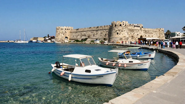 Paphos harbor with medieval castle - UNESCO World Heritage city for romantic Cyprus dating