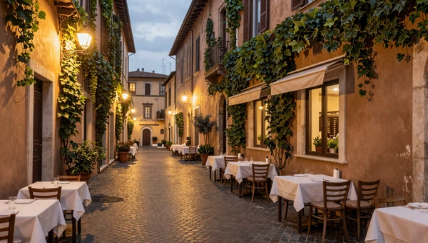 Trastevere neighborhood at twilight - charming Roman quarter popular for Vatican-area dating