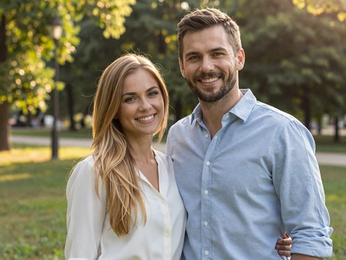 Mike and Oksana, a HappyCity success couple who met in 2018 and married in 2020