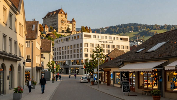 Vaduz town center with castle above - top destination for meeting Liechtenstein women for dating