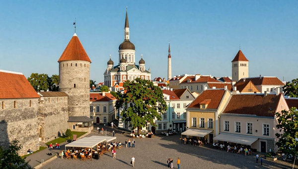 Tallinn Old Town with medieval towers and cobblestone streets - Estonia's capital city for meeting Estonian women